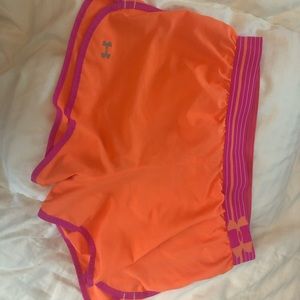 Under Armour orange and pink shorts